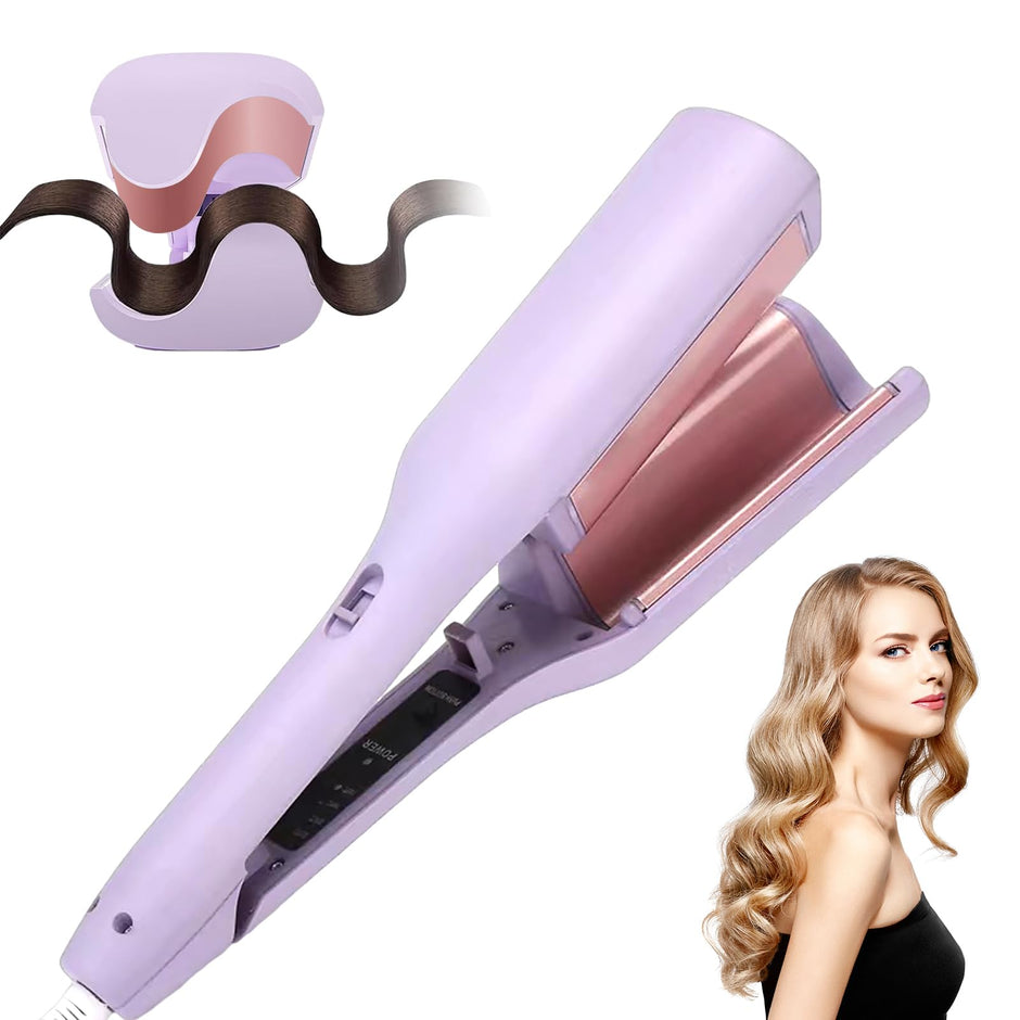 🌊✨ Ondulador de Pelo Wave Curler – Ondas de Agua y Estilo Francés con Acabado Profesional