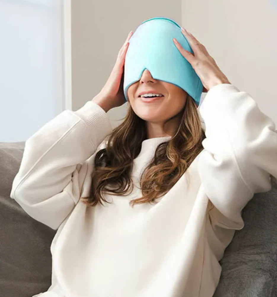 😌🧊 Antifaz Antimigrañas – Alivio Inmediato para Dolor de Cabeza, Estrés y Tensión - BeCalm