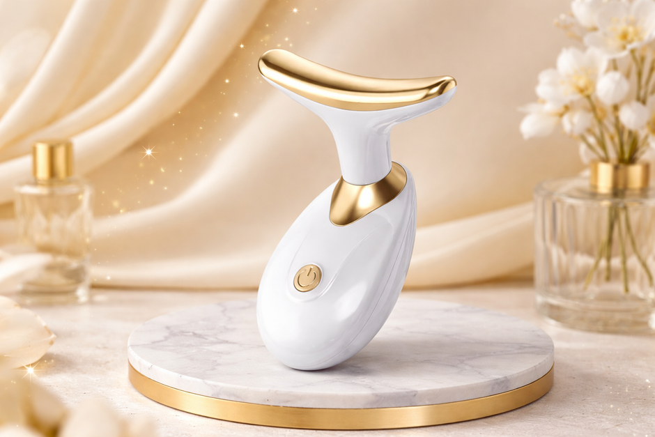 💆‍♀️✨ MASAJEADOR DE CUELLO Y PAPADA CON VIBRACIÓN      – Reafirma, Relaja y Moldea Tu Perfil Facial