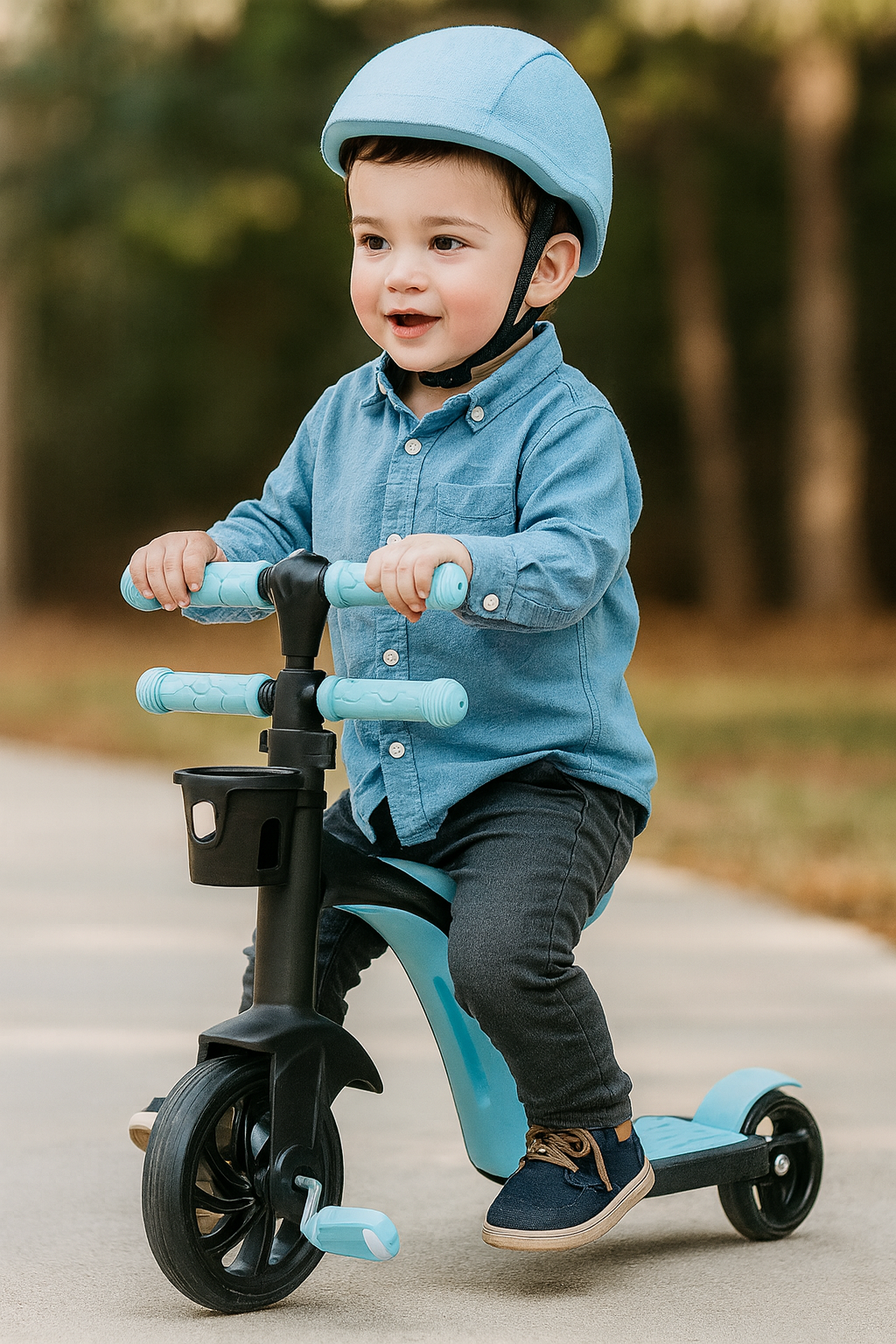 🛴✨ PATÍN SCOOTER 3 EN 1 – Triciclo y Patinete Evolutivo con Luces LED