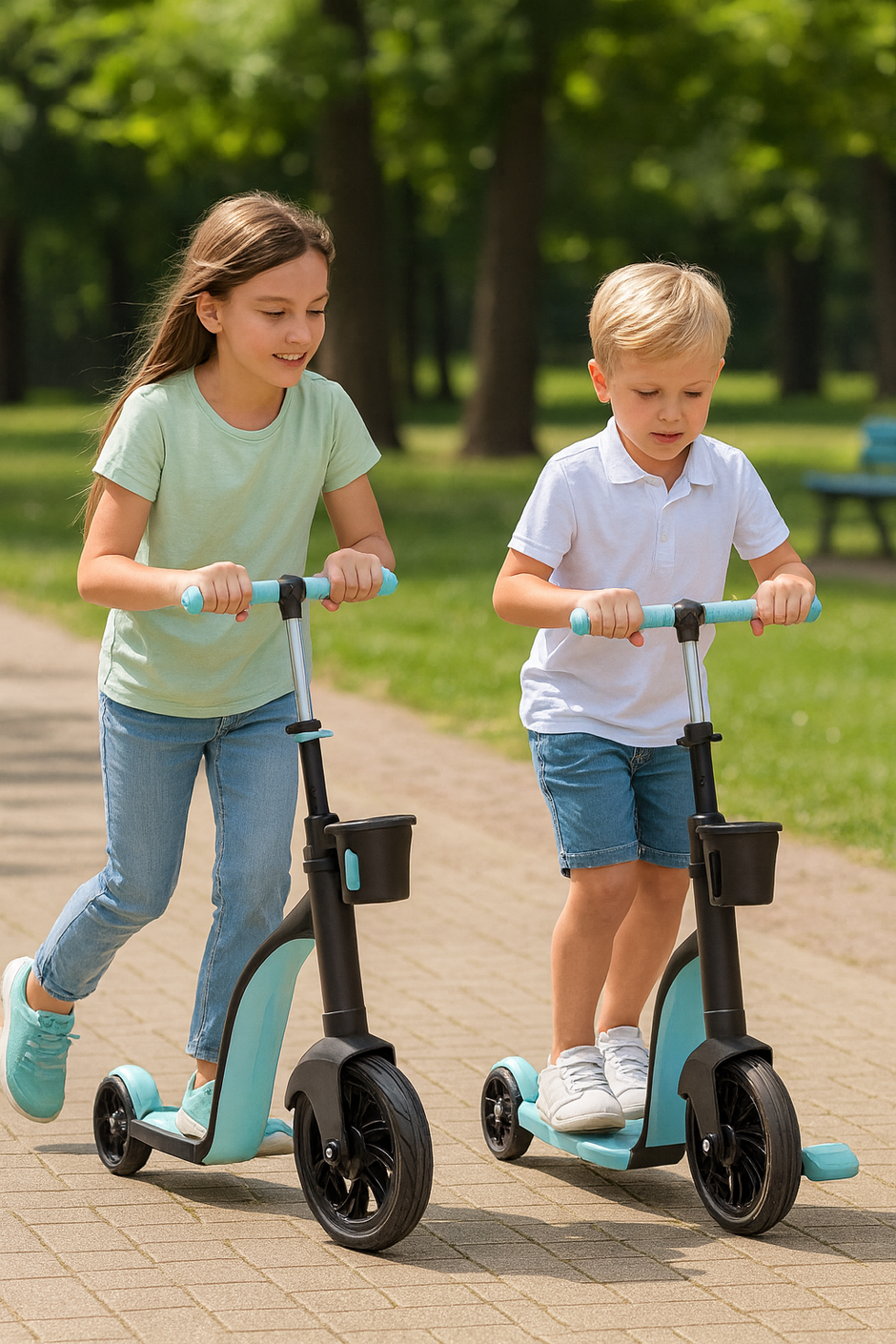 🛴✨ PATÍN SCOOTER 3 EN 1 – Triciclo y Patinete Evolutivo con Luces LED