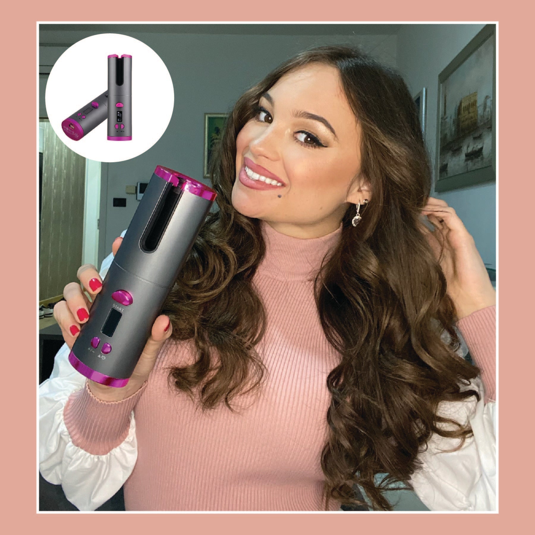 ✨ Rizador de Pelo Automático – Rizos Perfectos en Segundos sin Esfuerzo